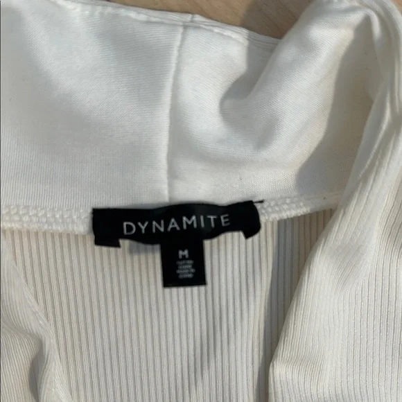 Dynamite White Fitted Sleeveless Ribbed Tank Top - Picture 5 of 6